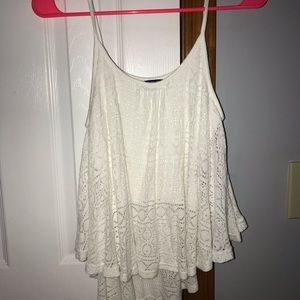 White Hi-Low Tank Top